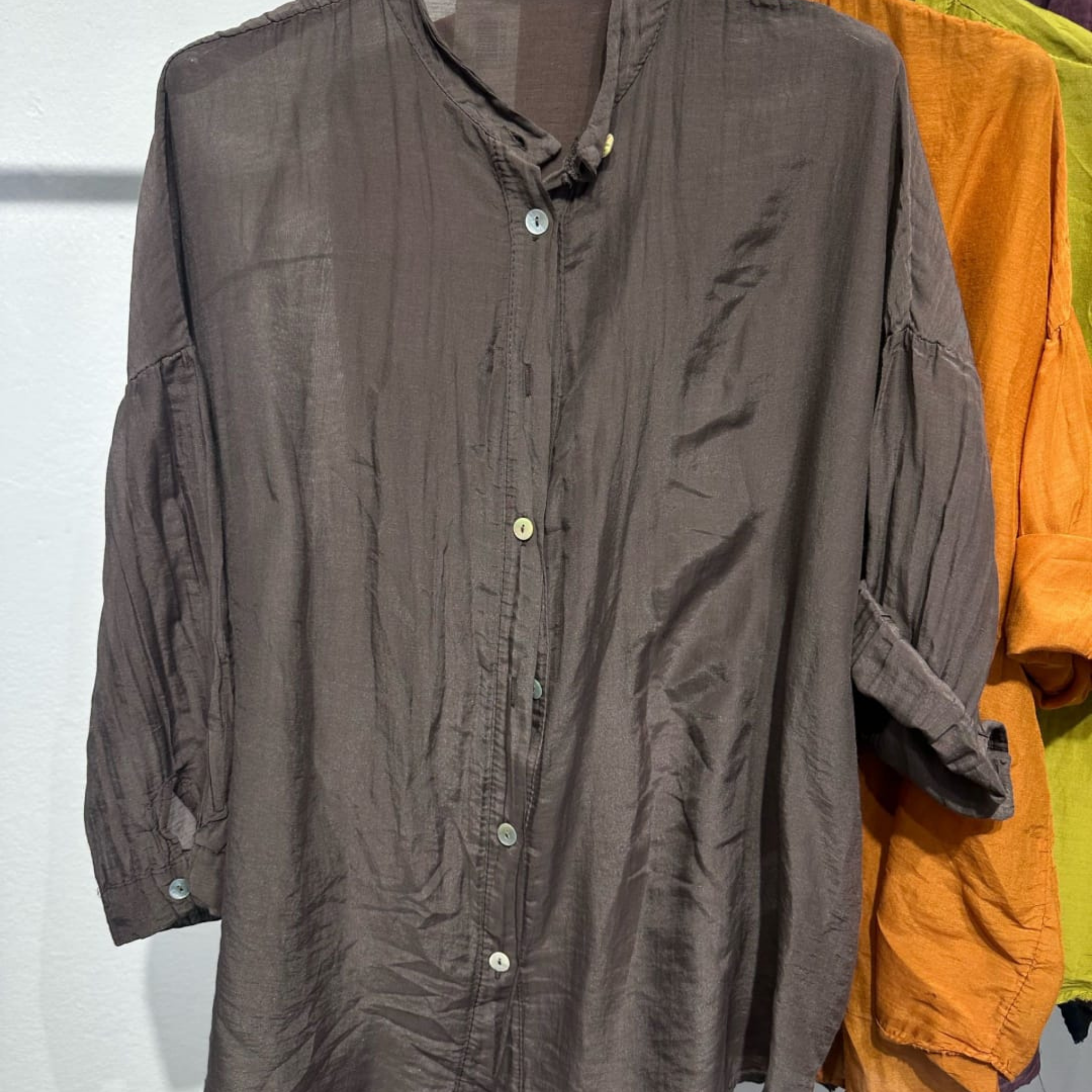 Italian Cotton Silk Blend Oversized Shirt