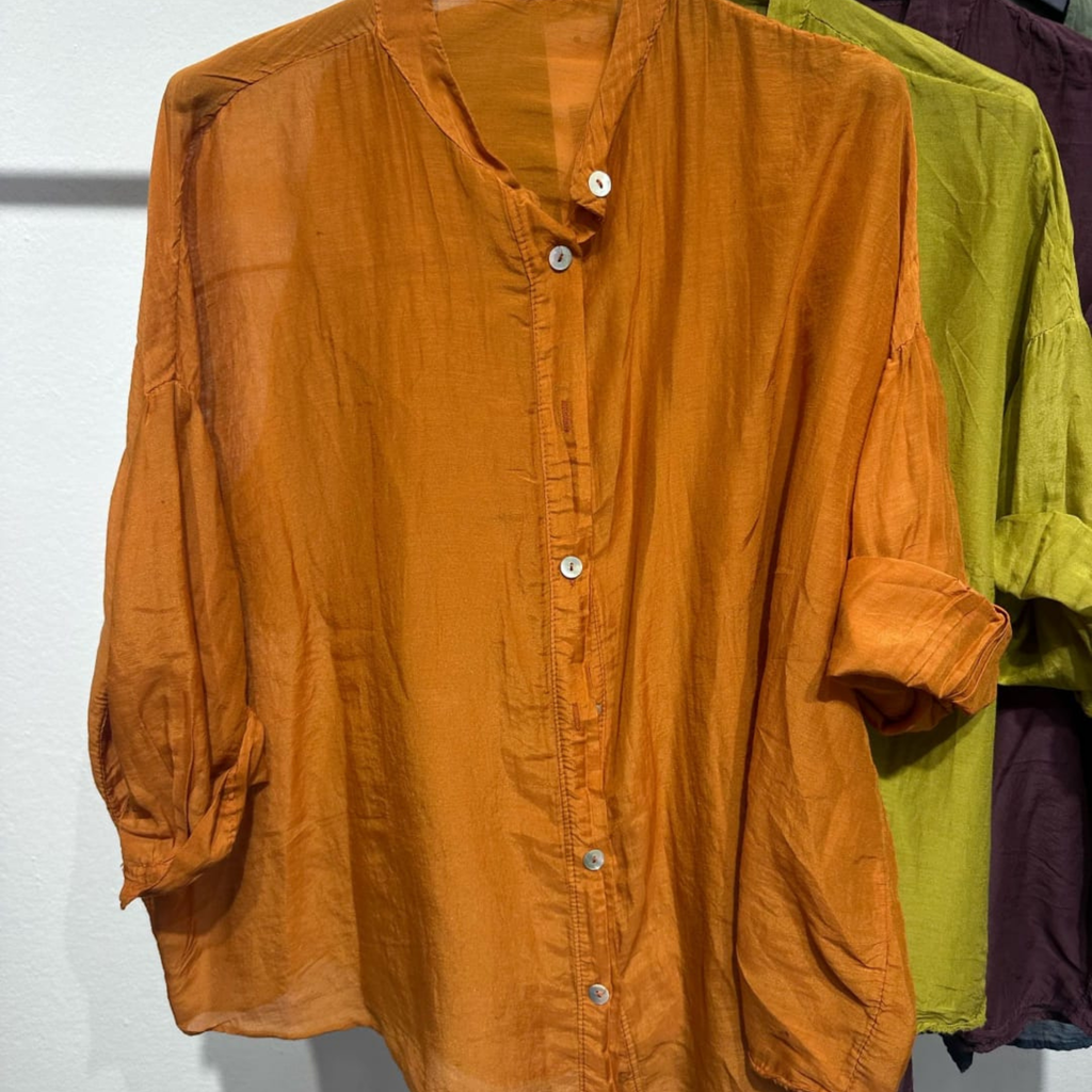Italian Cotton Silk Blend Oversized Shirt