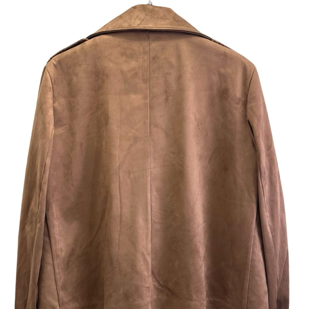 Suede Touch Double-Breasted Jacket