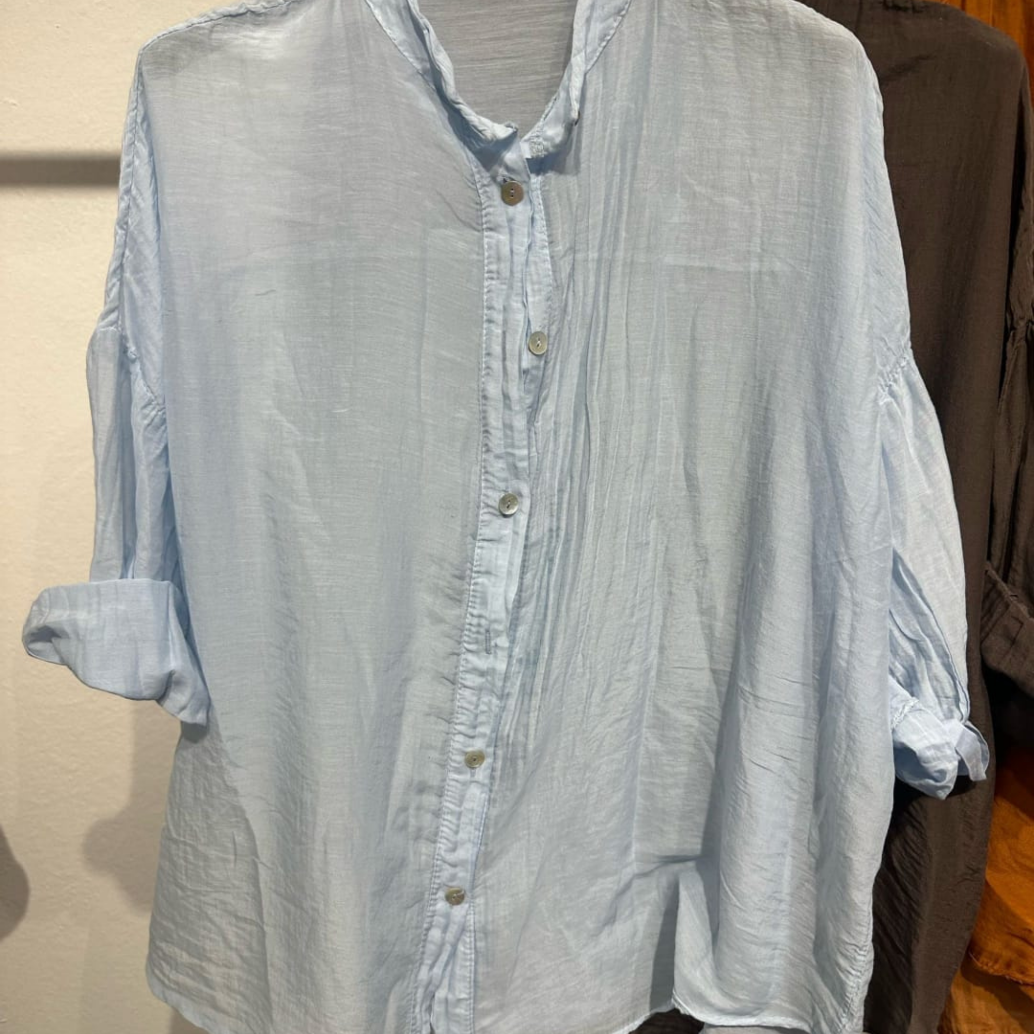 Italian Cotton Silk Blend Oversized Shirt