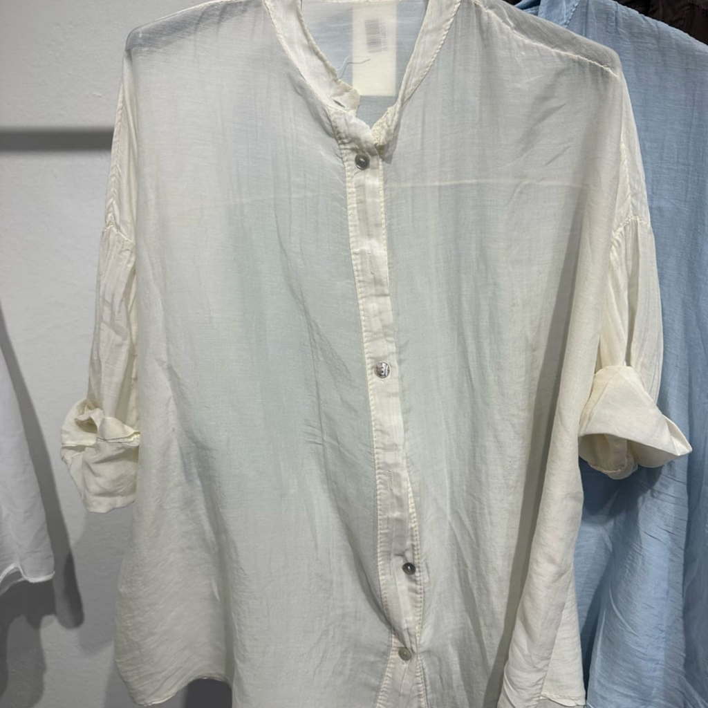 Italian Cotton Silk Blend Oversized Shirt