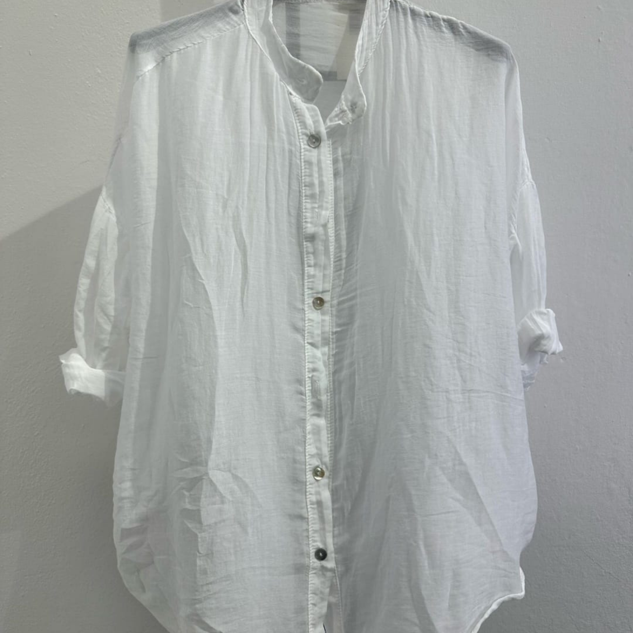 Italian Cotton Silk Blend Oversized Shirt