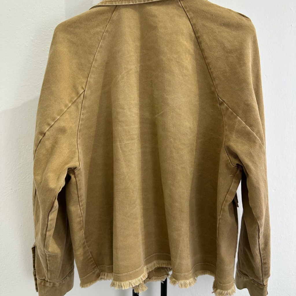 Italian Washed Cotton Utility Jacket