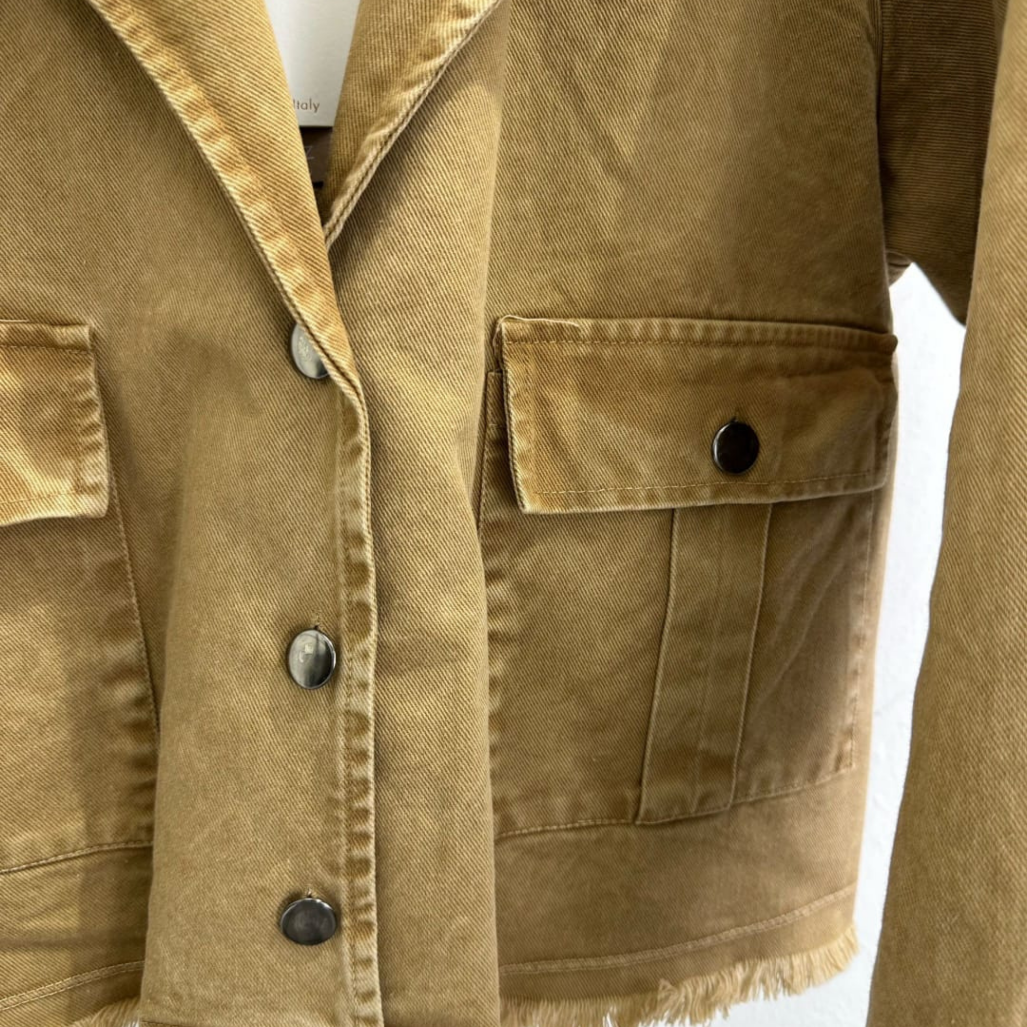 Italian Washed Cotton Utility Jacket