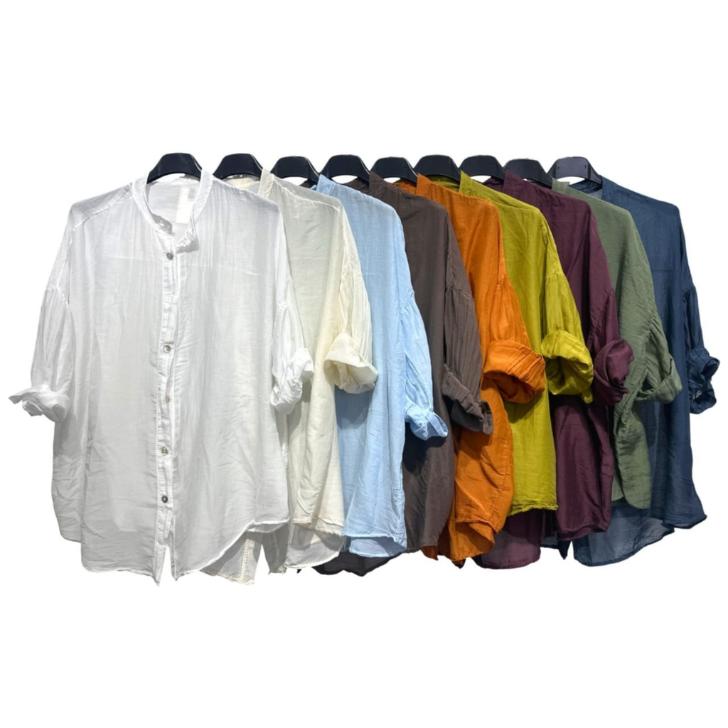 Italian Cotton Silk Blend Oversized Shirt