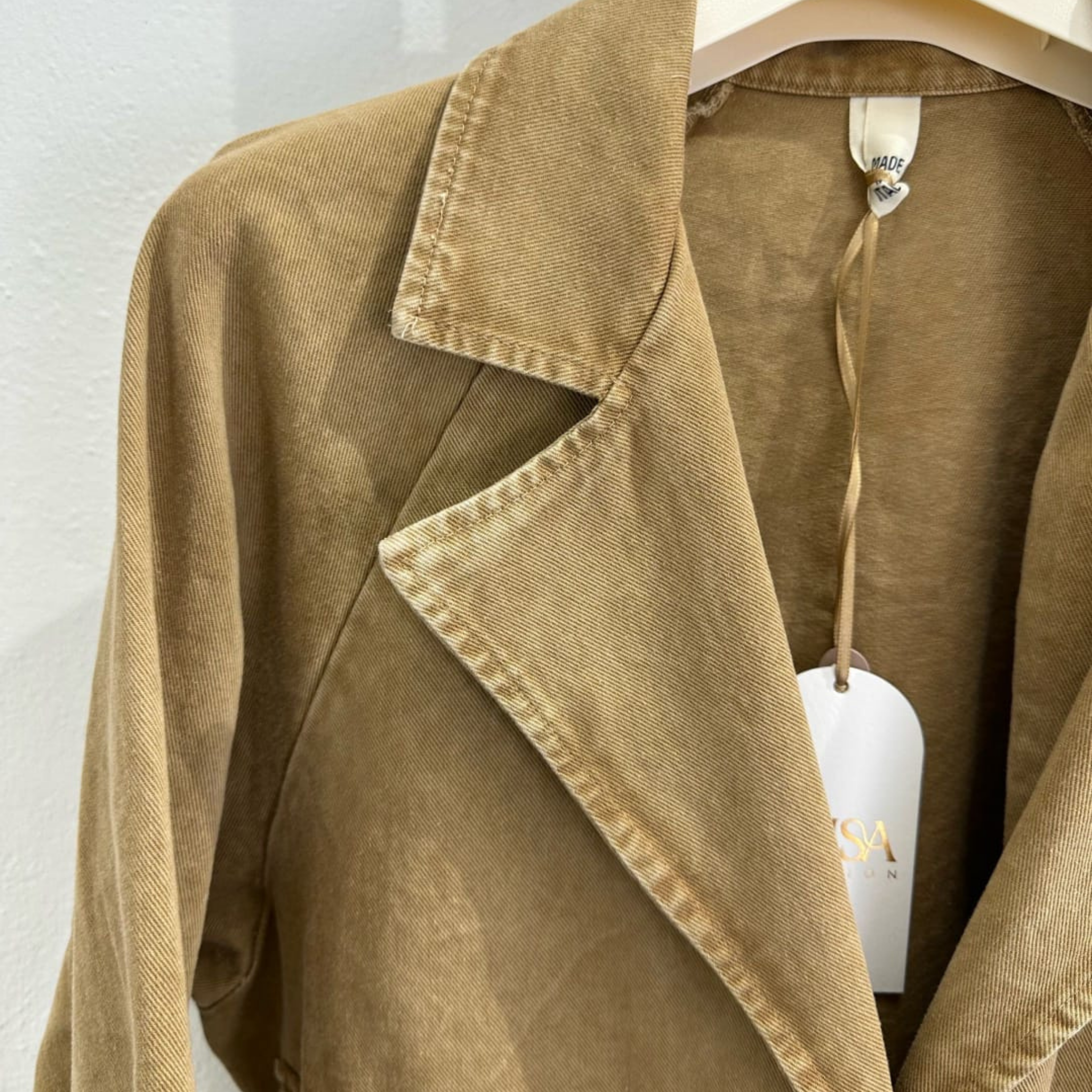 Italian Washed Cotton Utility Jacket