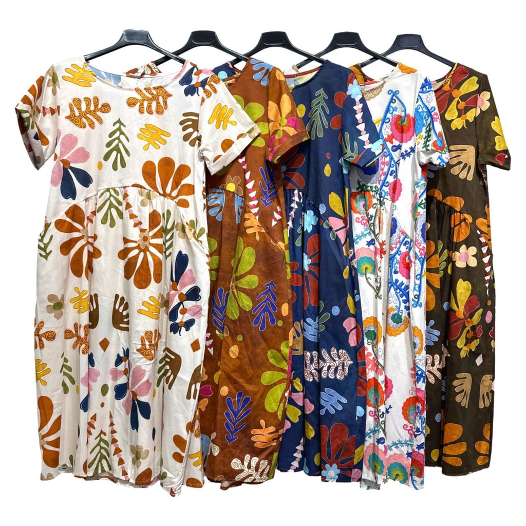 Italian Printed Maxi Dress