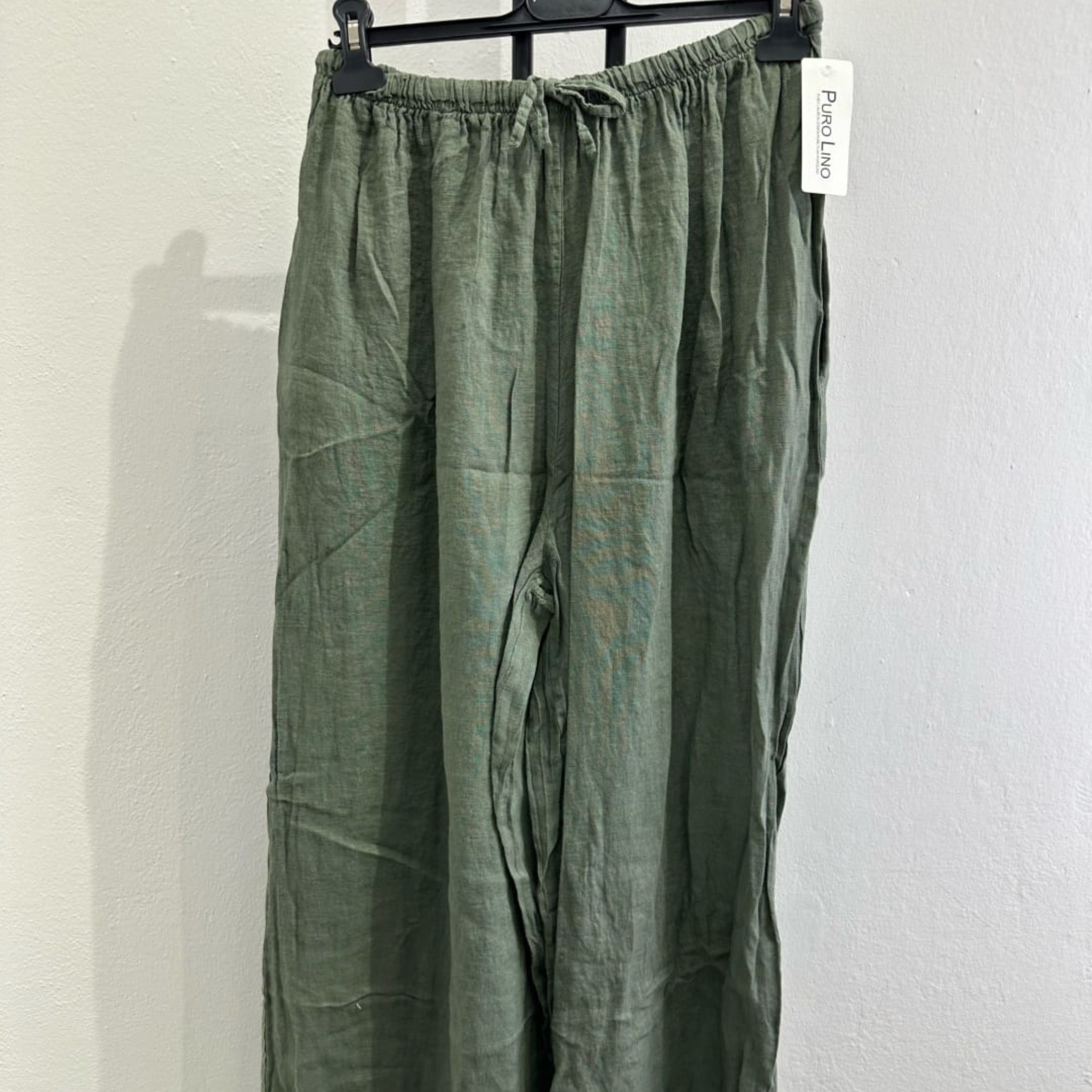 Italian Linen Blend Wide Leg Palazzo Trousers