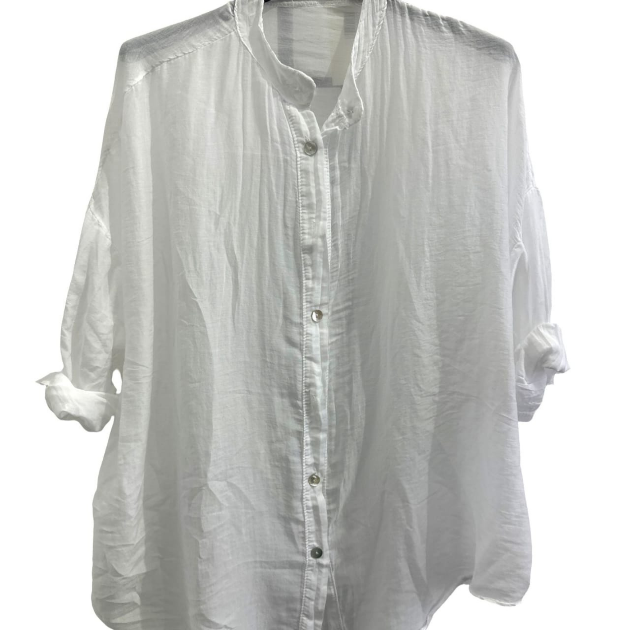 Italian Cotton Silk Blend Oversized Shirt