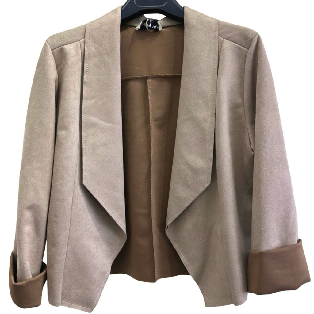 Italian Suede-Effect Tailored Jacket