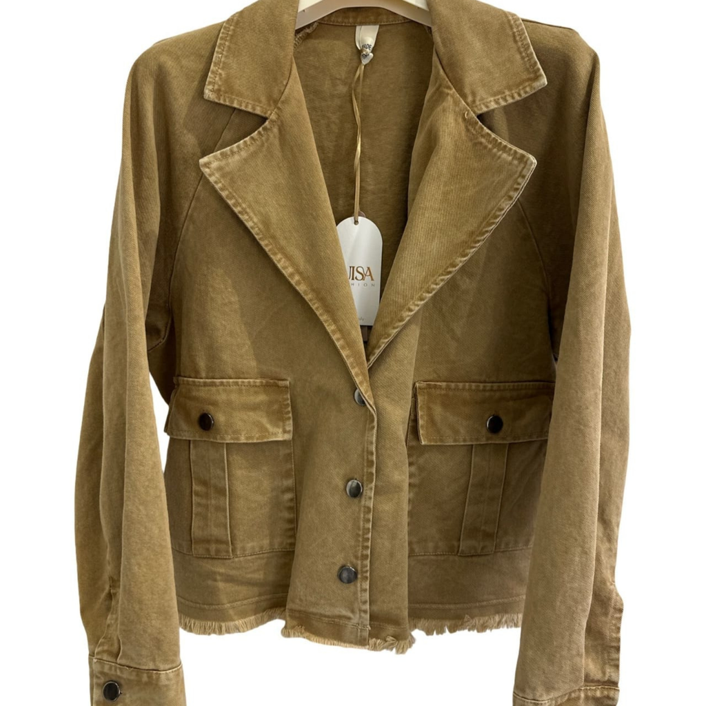 Italian Washed Cotton Utility Jacket