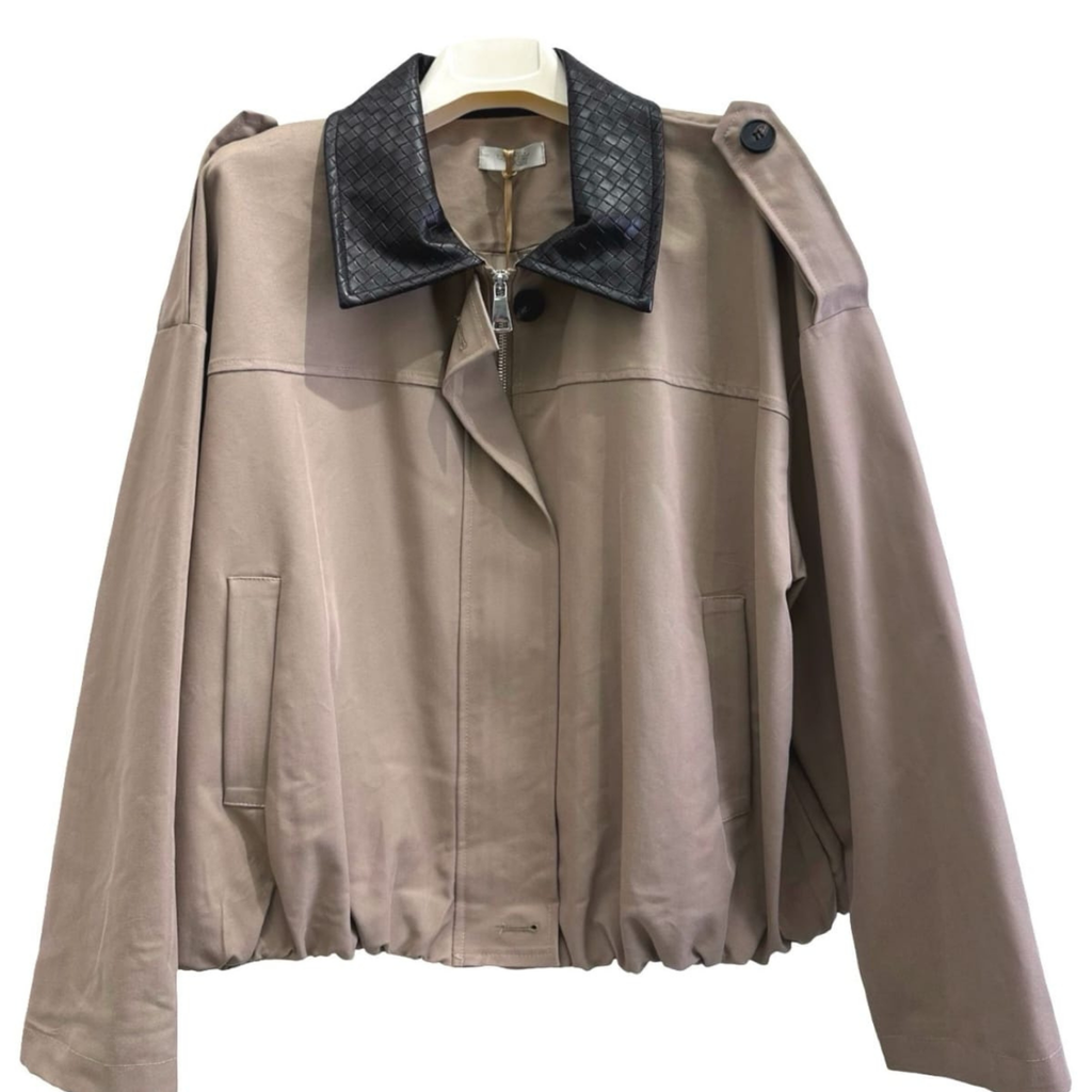 Contrast Collar Utility Jacket