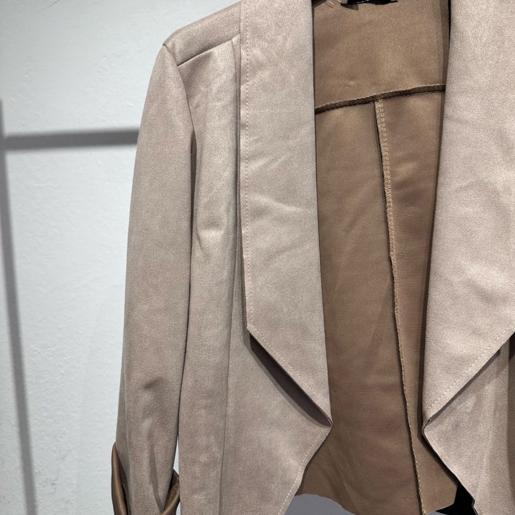 Italian Suede-Effect Tailored Jacket