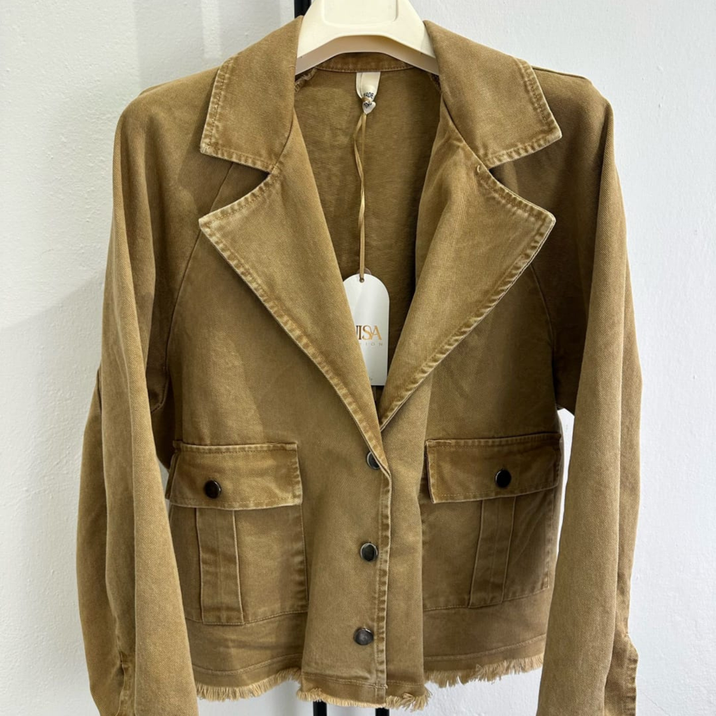 Italian Washed Cotton Utility Jacket