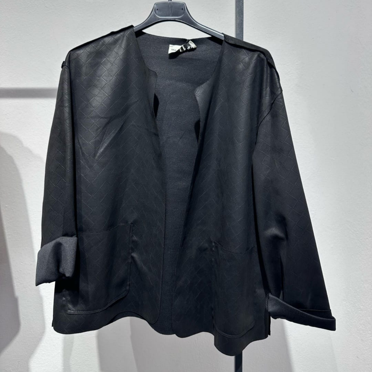Italian Suede-Effect Open Jacket