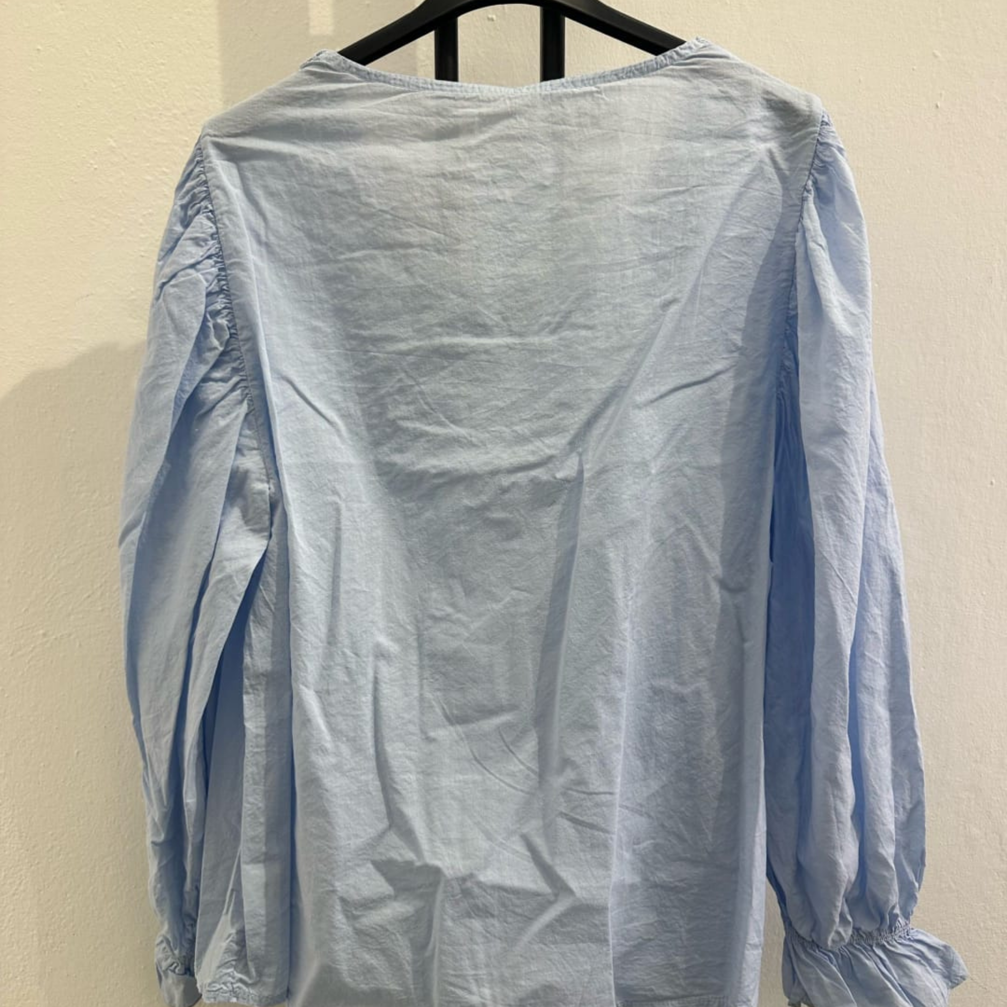 Italian Crochet Lace Yoke Blouse