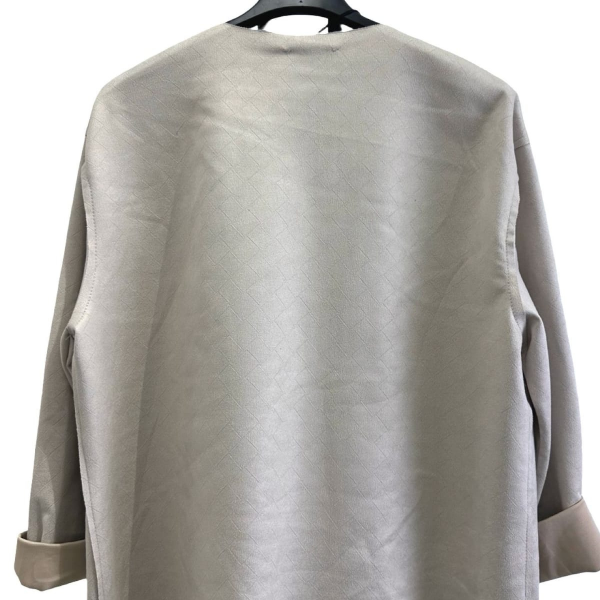 Italian Suede-Effect Open Jacket