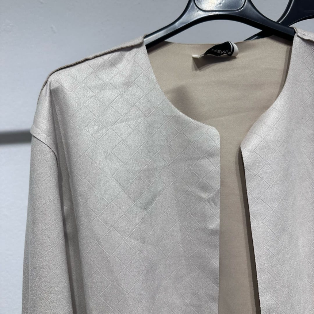 Italian Suede-Effect Open Jacket
