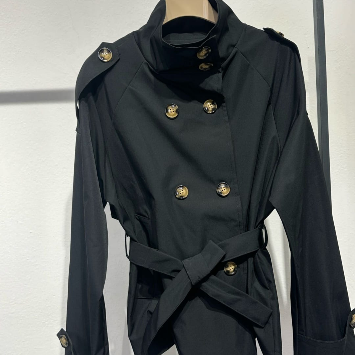 Italian Belted Short Trench Jacket