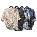 Italian Botanical Print Tie Front Shirt
