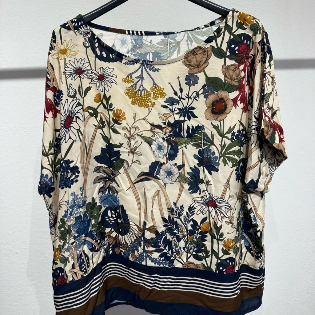 Italian Wildflower Print Blouse