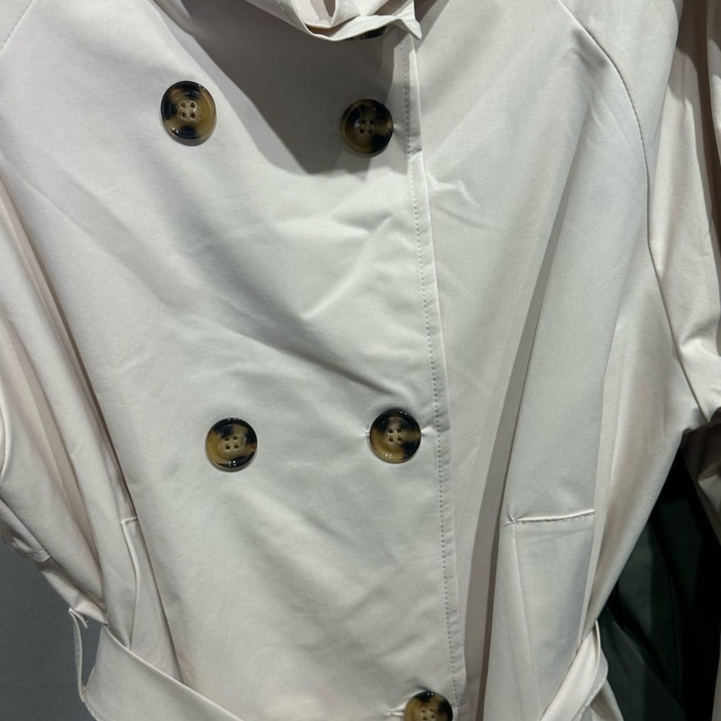 Italian Belted Short Trench Jacket