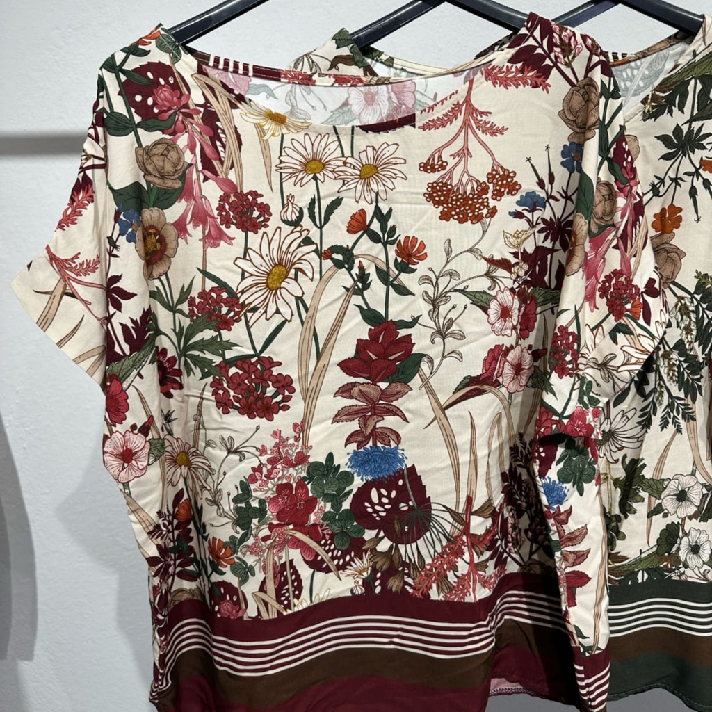 Italian Wildflower Print Blouse