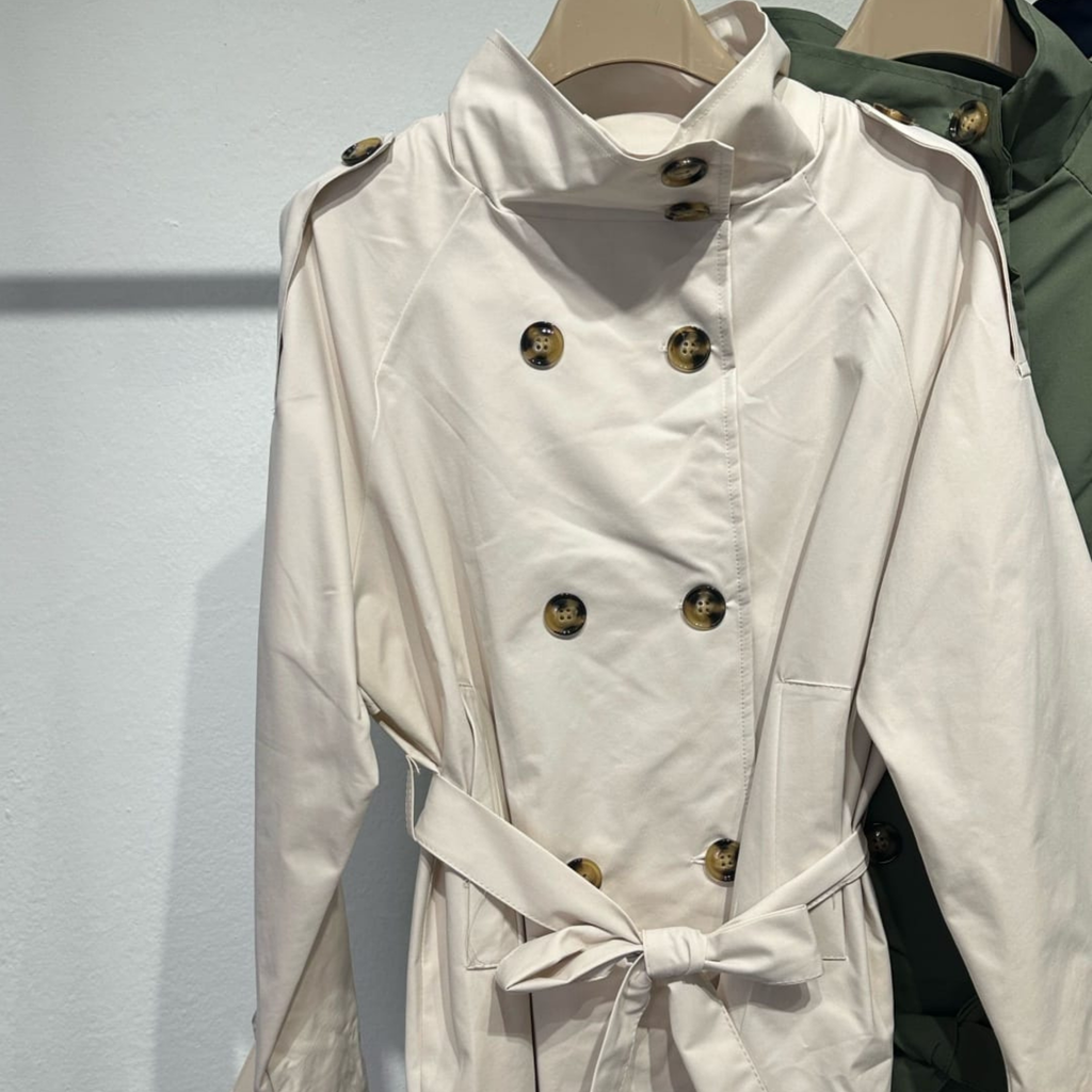 Italian Belted Short Trench Jacket