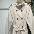 Italian Belted Short Trench Jacket