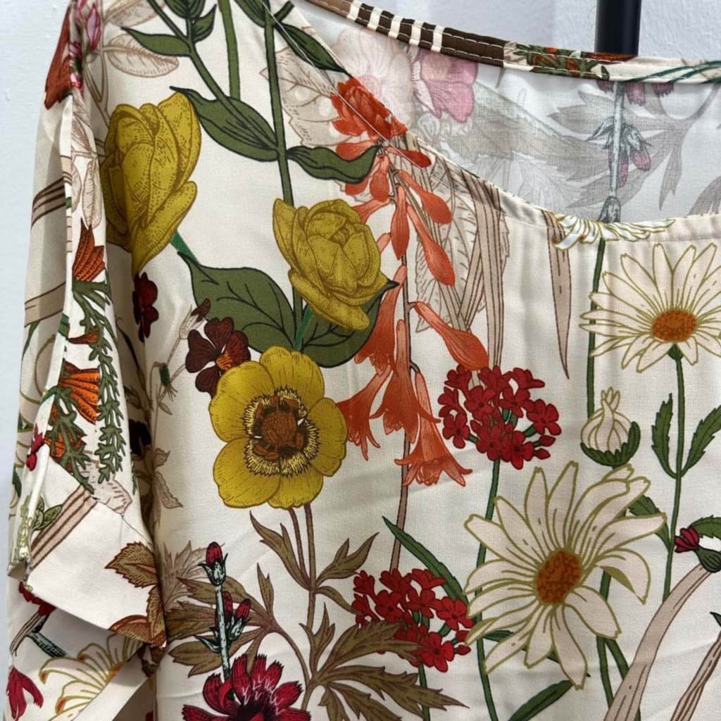 Italian Wildflower Print Blouse