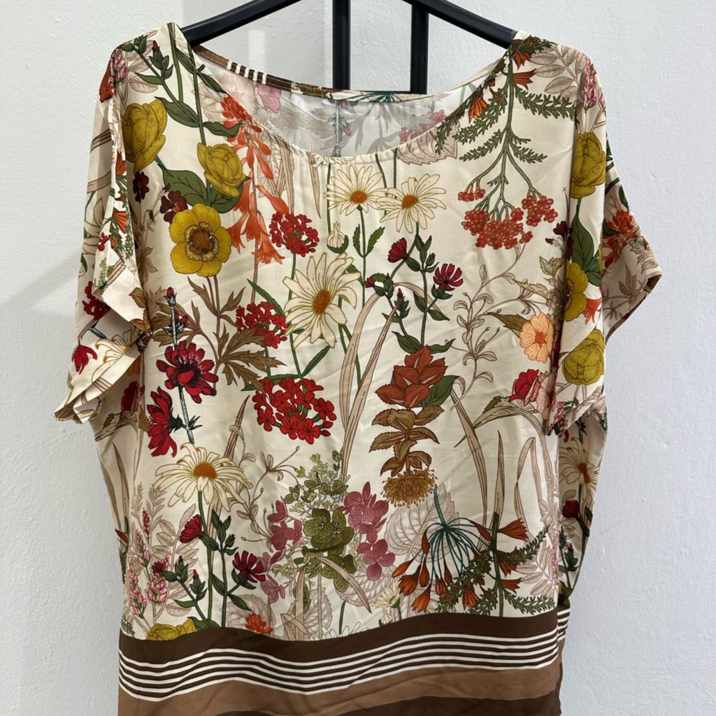 Italian Wildflower Print Blouse