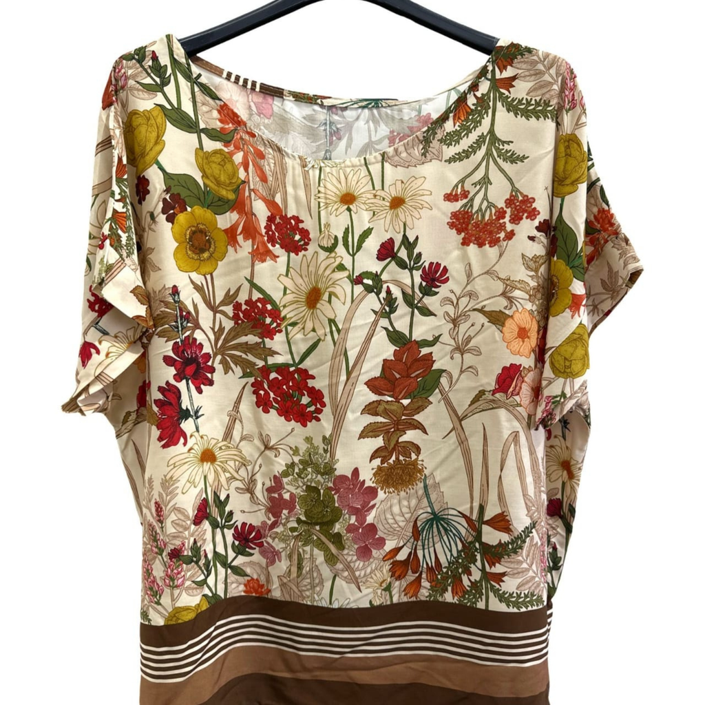 Italian Wildflower Print Blouse