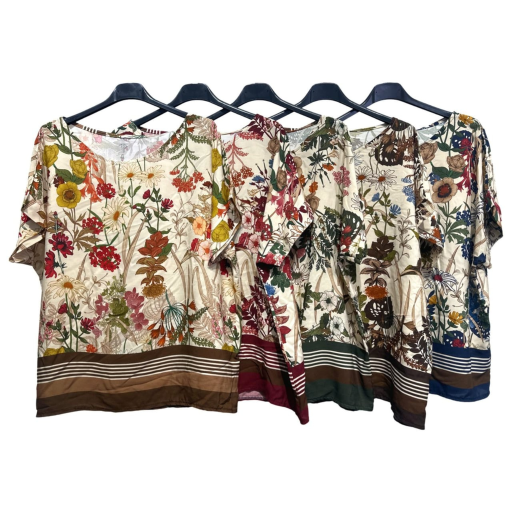 Italian Wildflower Print Blouse