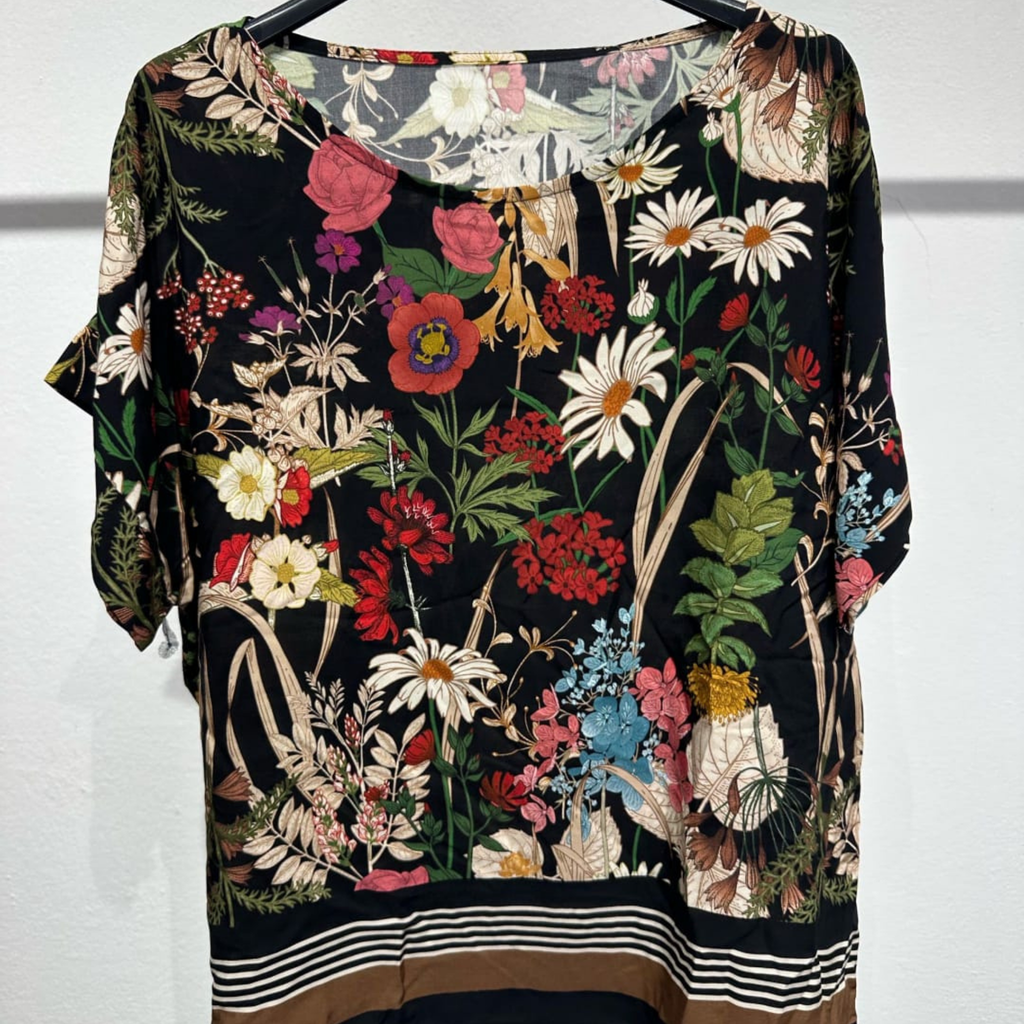 Italian Wildflower Print Blouse