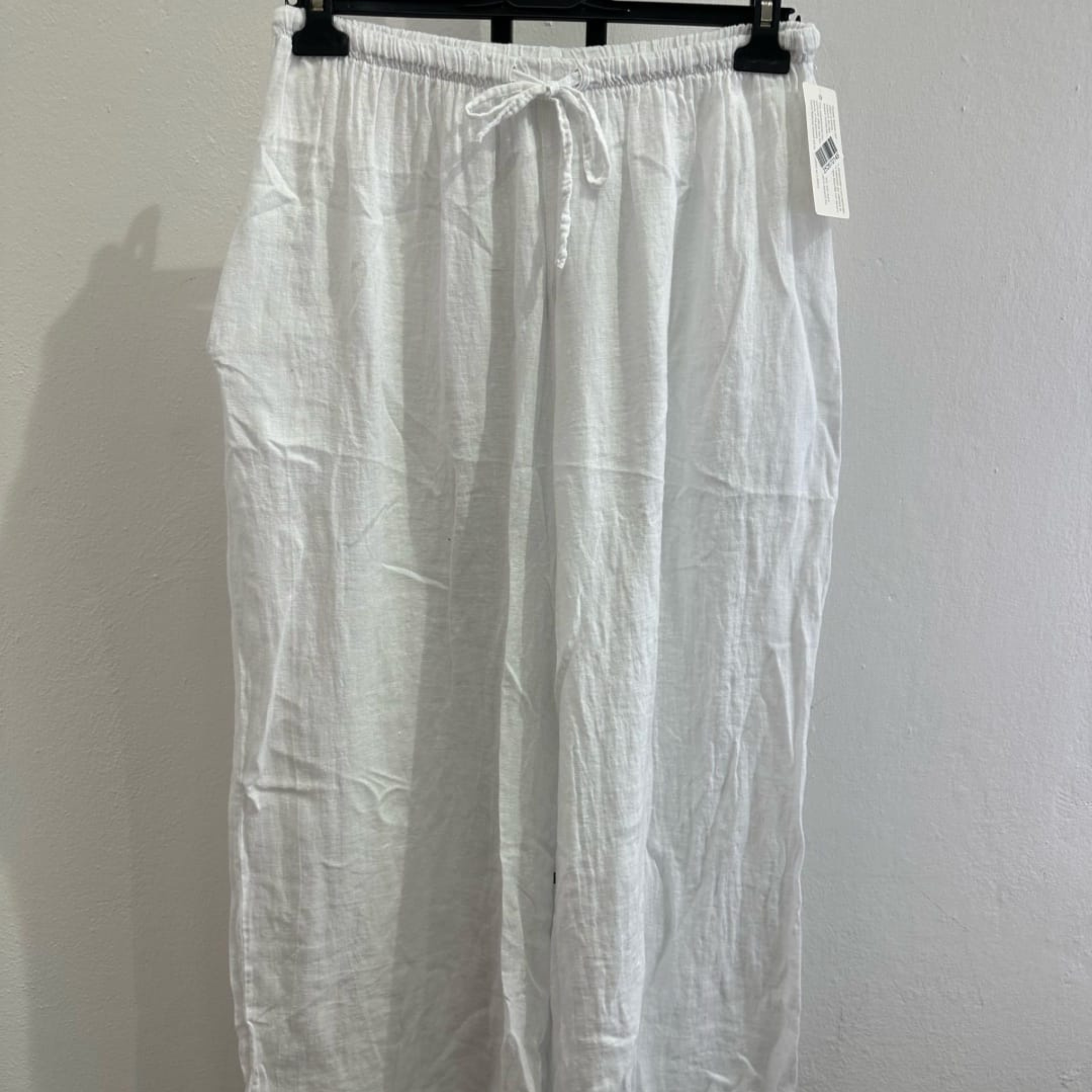 Italian Linen Blend Wide Leg Palazzo Trousers