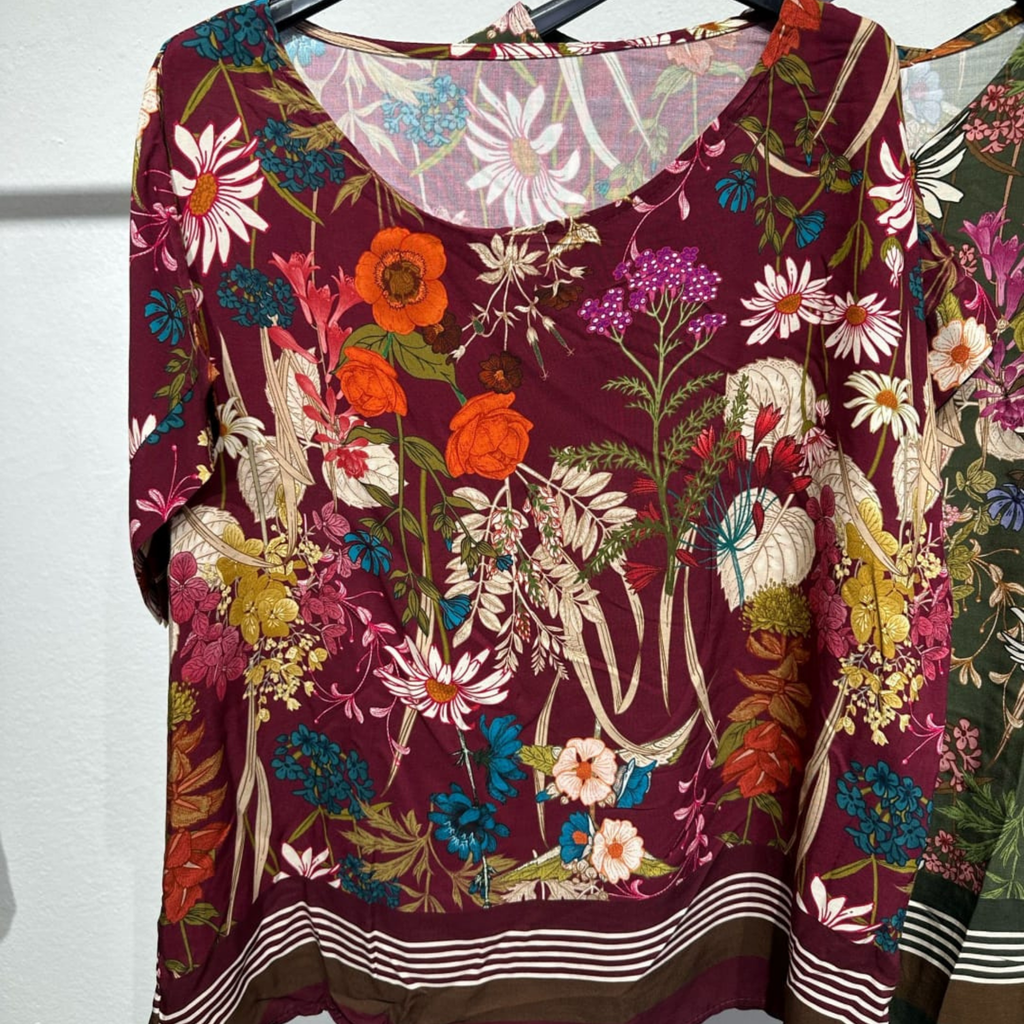 Italian Wildflower Print Blouse