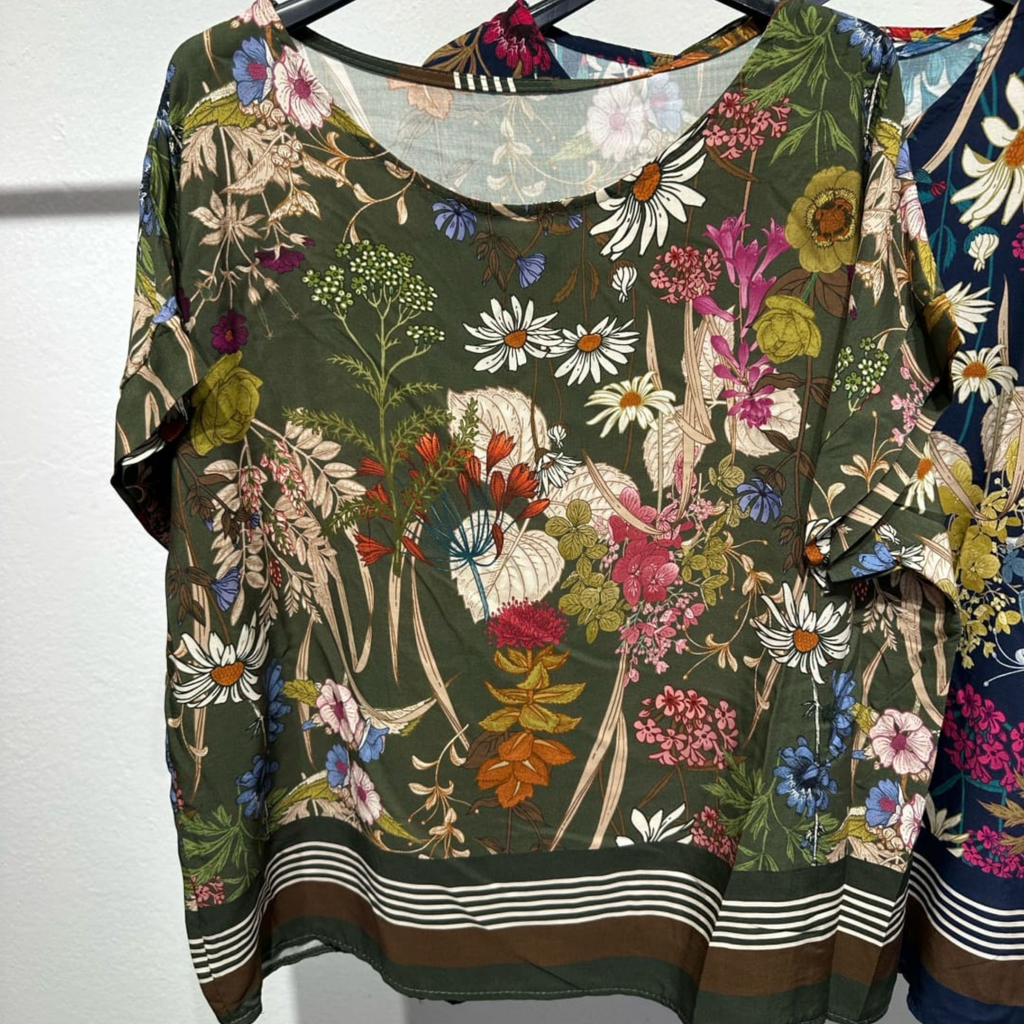 Italian Wildflower Print Blouse