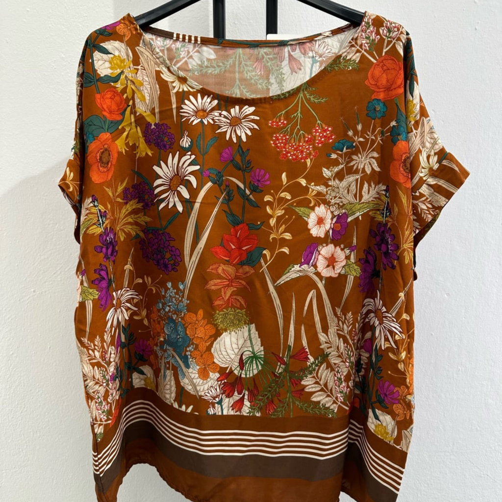 Italian Wildflower Print Blouse