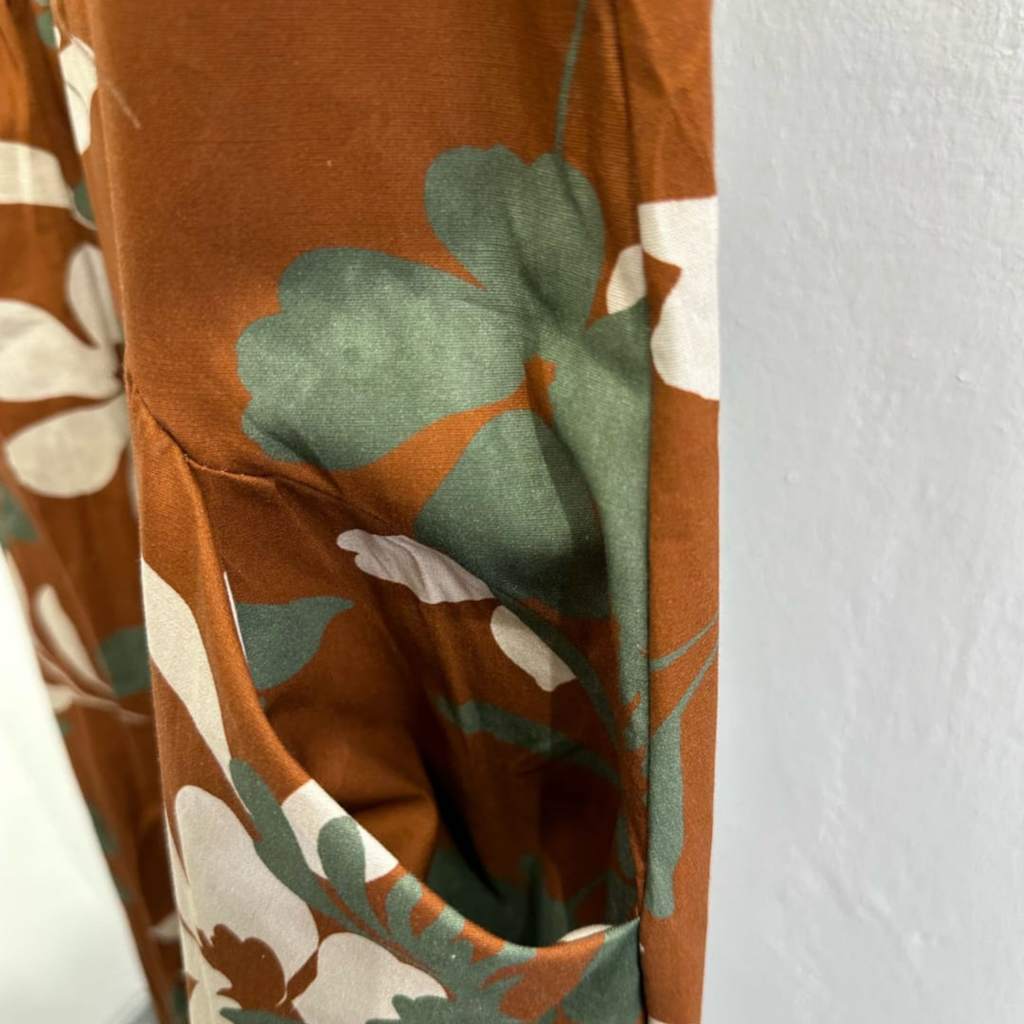 Italian Floral Print Maxi Dress