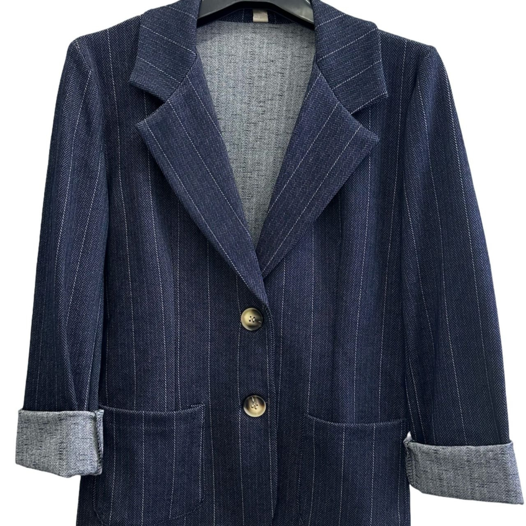 Italian Pinstripe Tailored Blazer