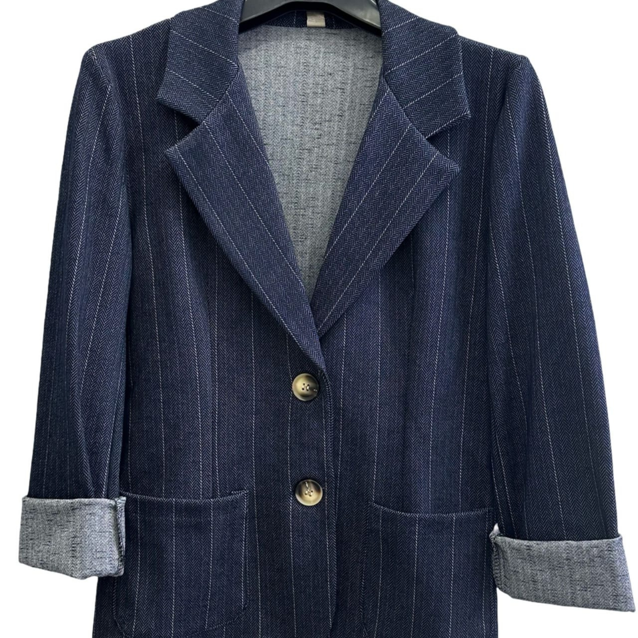 Italian Pinstripe Tailored Blazer