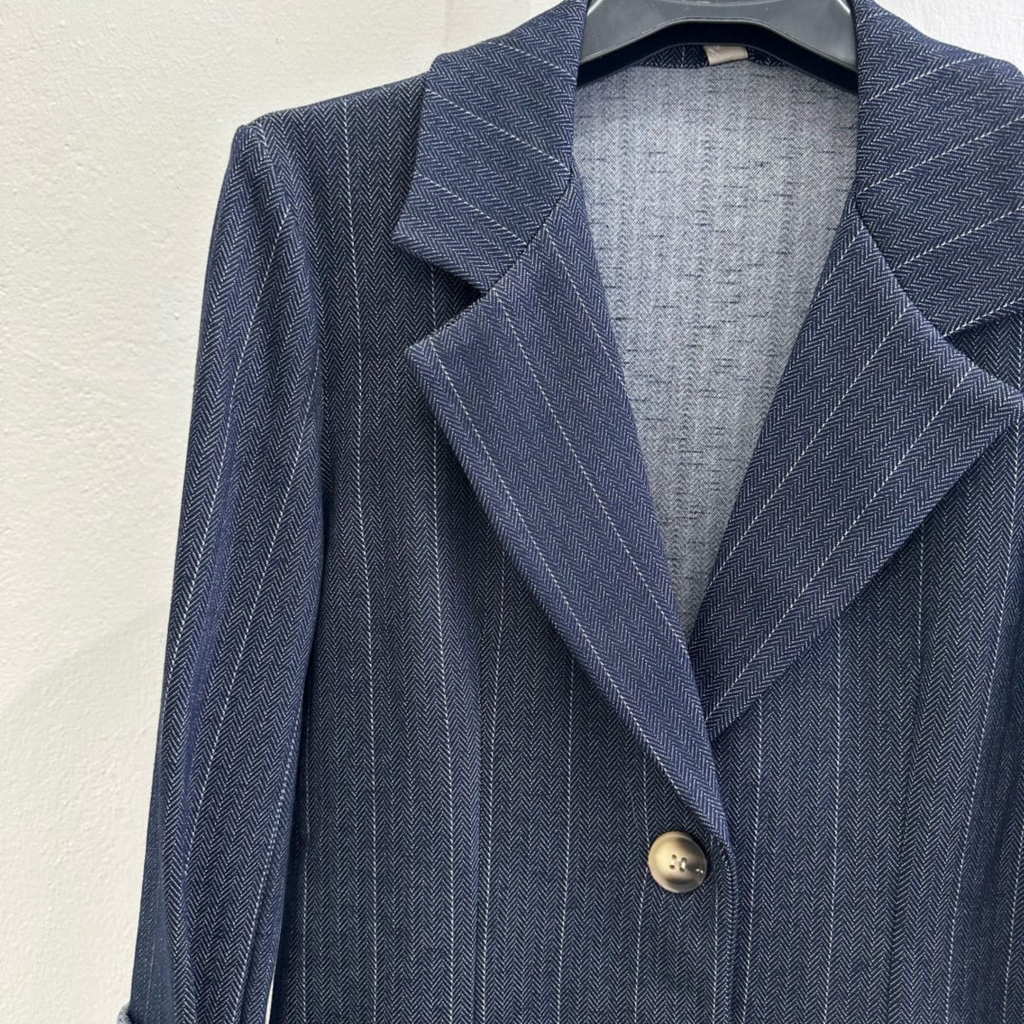 Italian Pinstripe Tailored Blazer