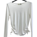 Italian Ruched Side Long-Sleeve Top