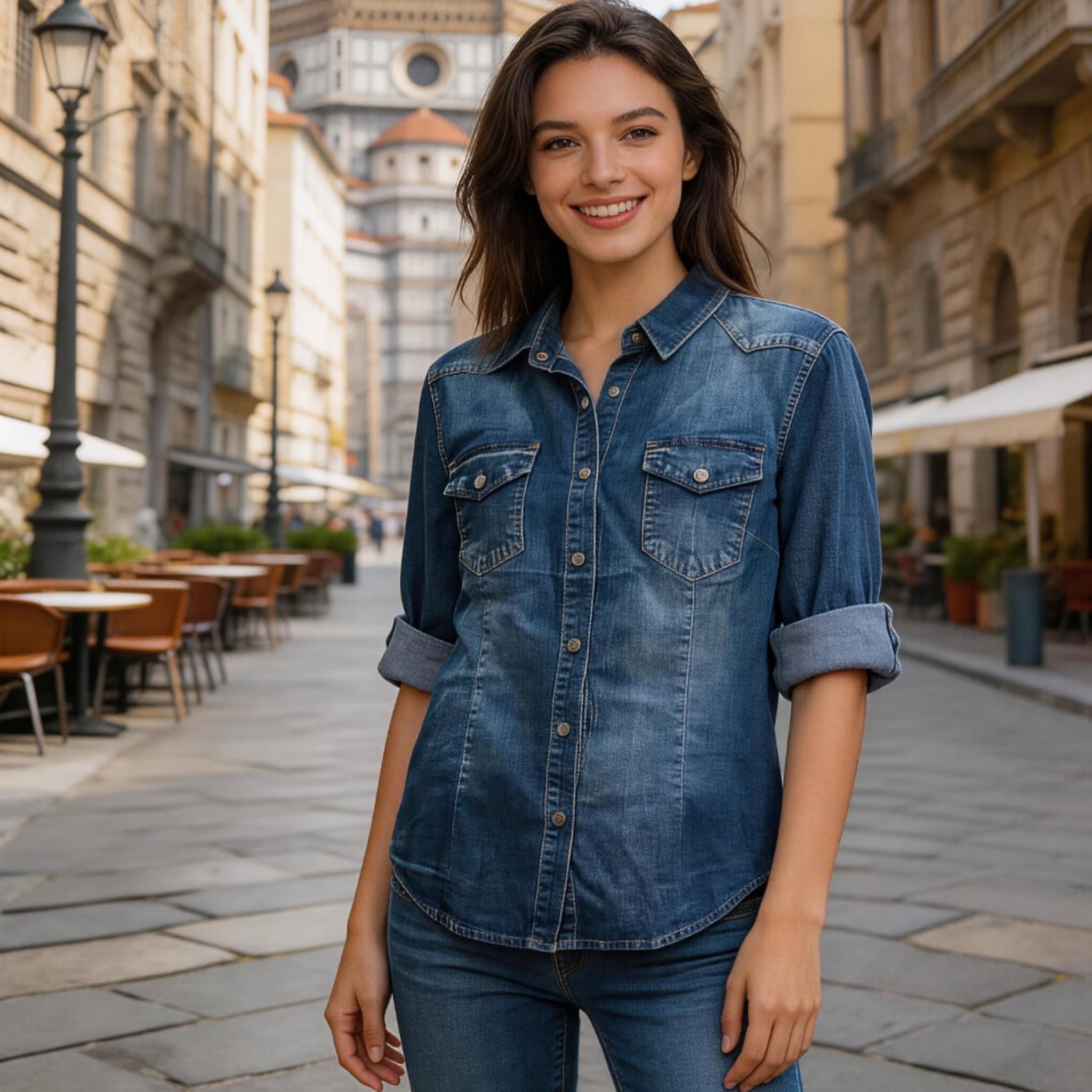 Italian Denim Shirt Jacket