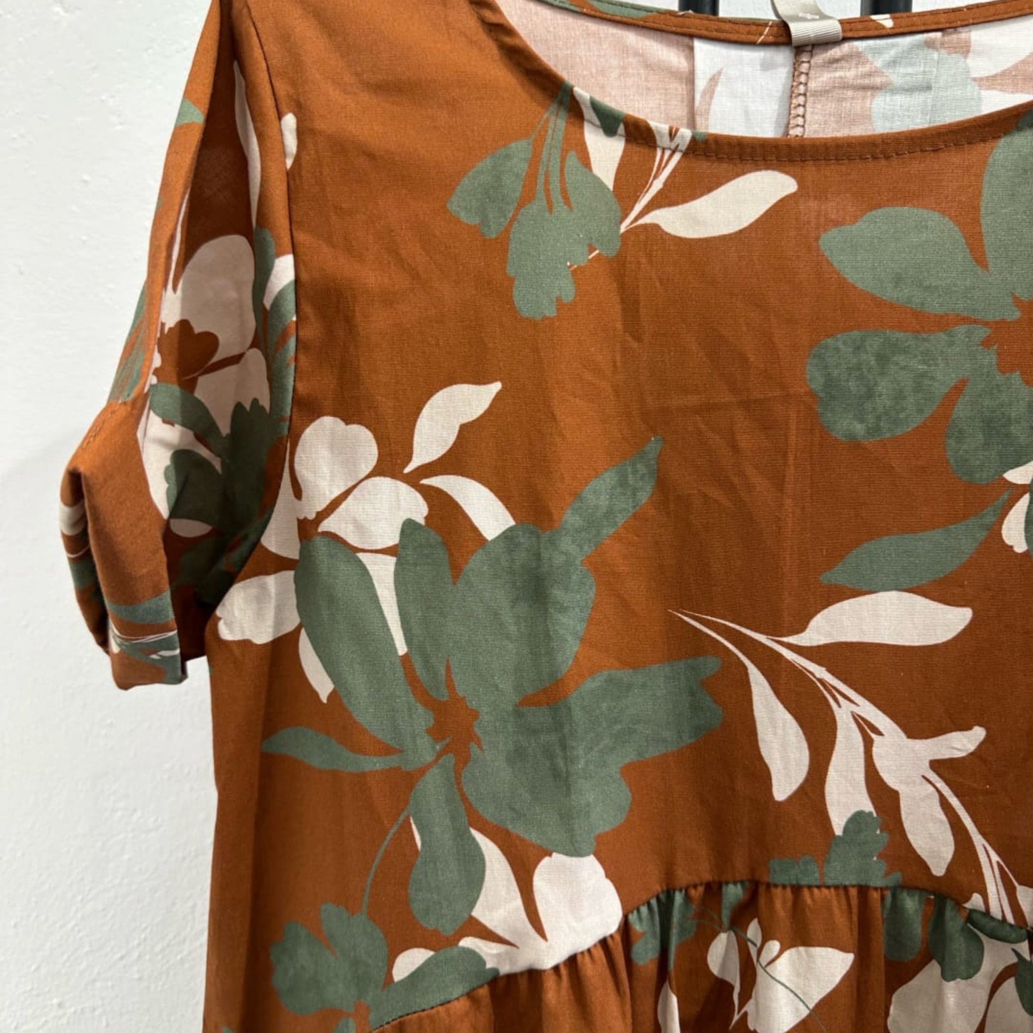 Italian Floral Print Maxi Dress