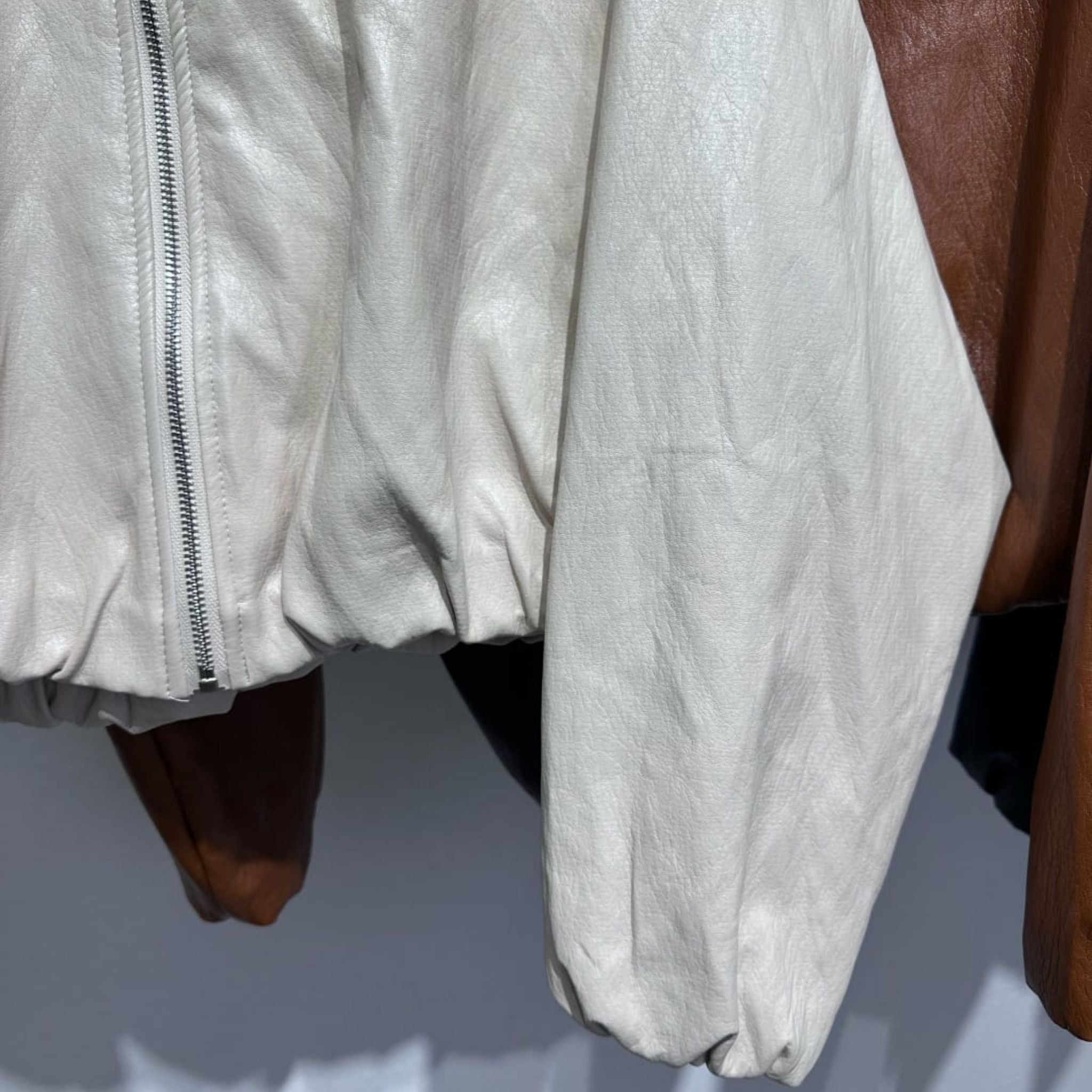 Torino Faux Leather Bomber Jacket
