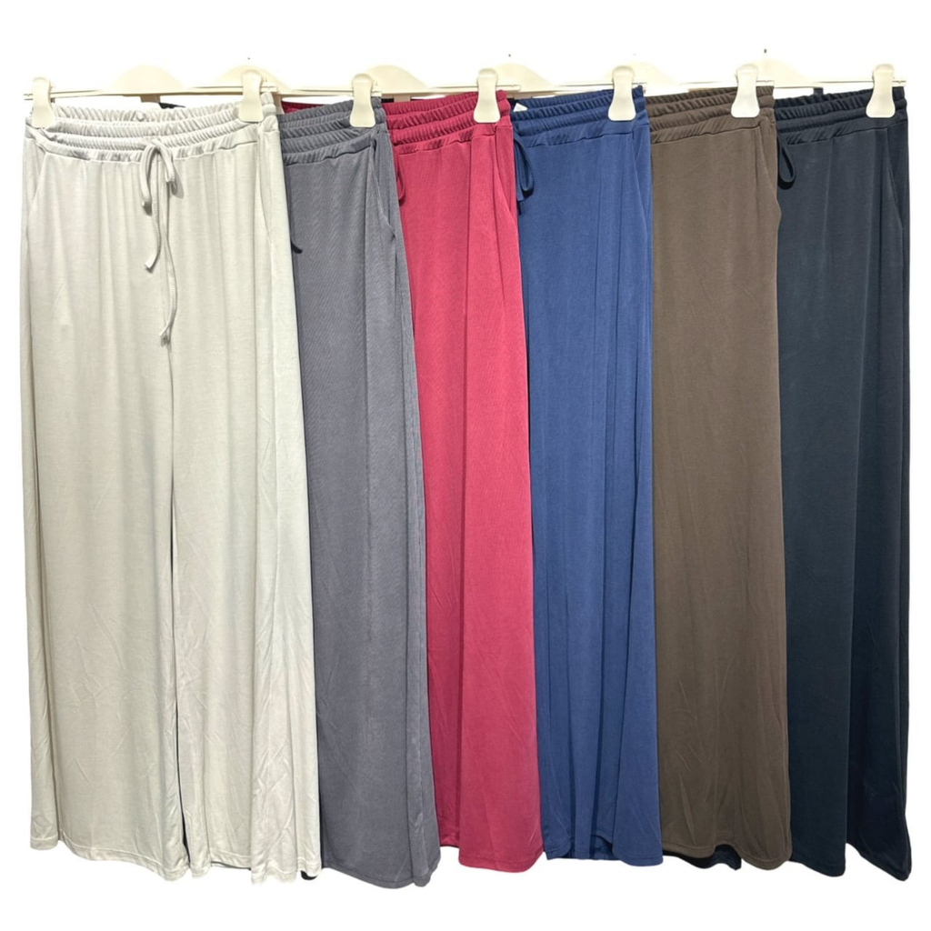 Italian Soft Wide-Leg Trousers