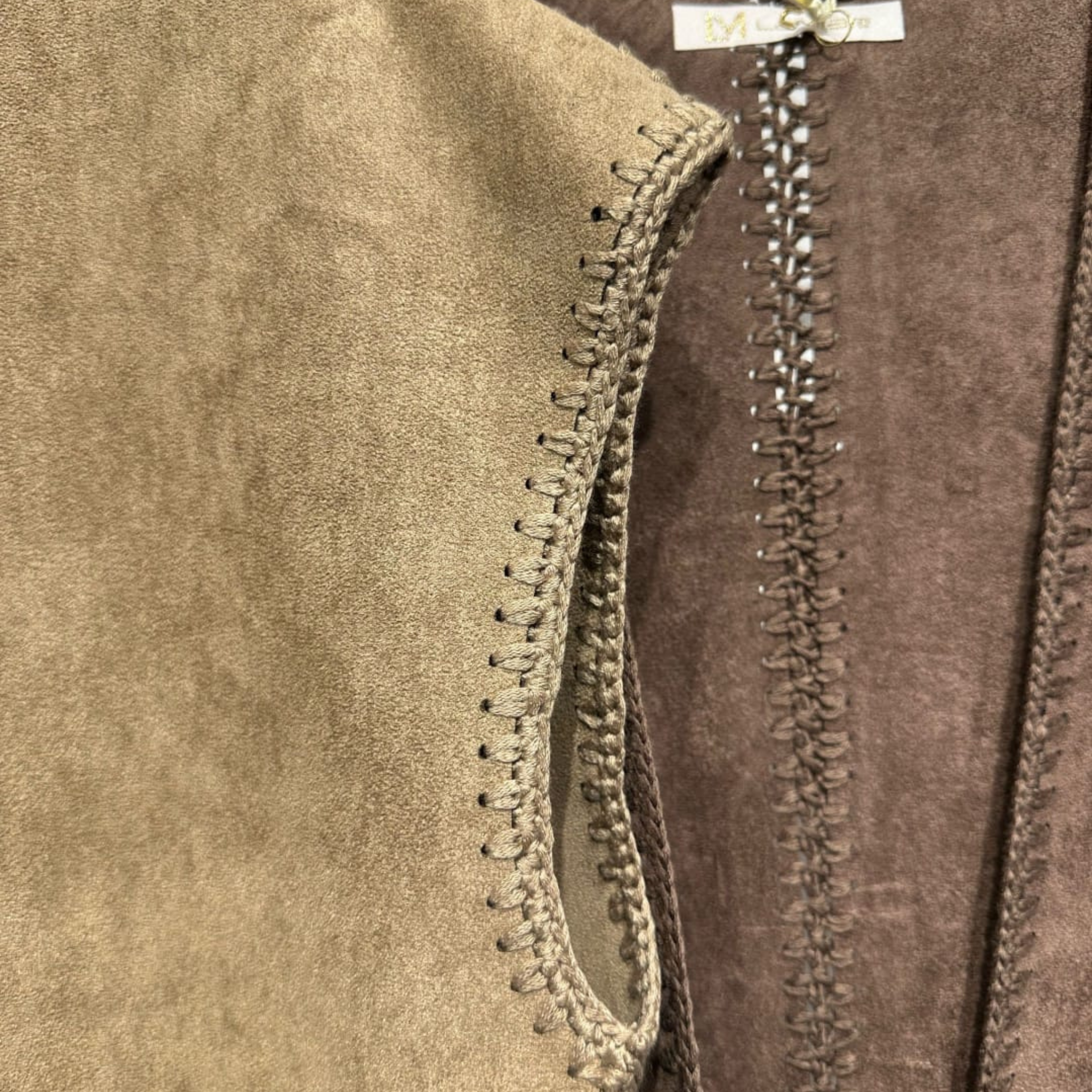 Italian Laser-Cut Suede Look Gilet