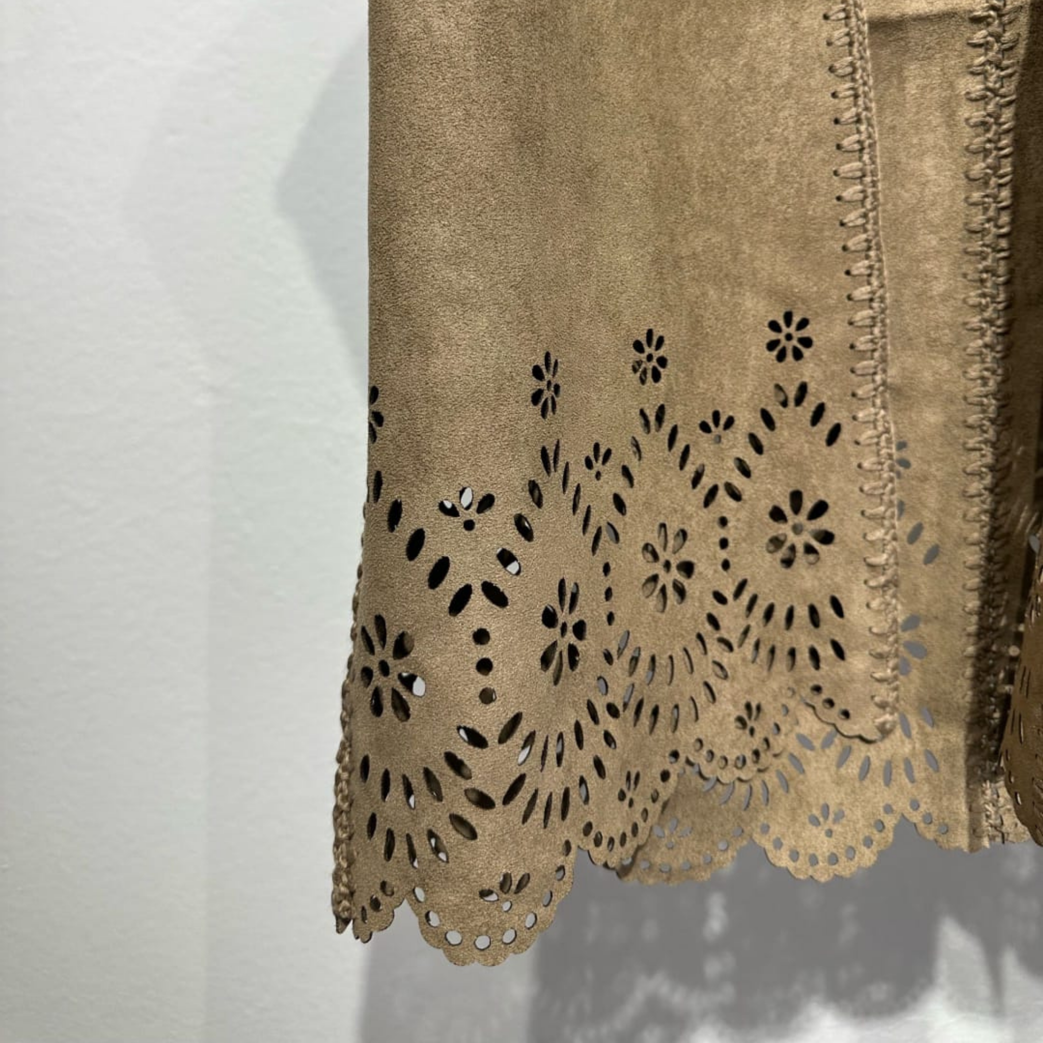 Italian Laser-Cut Suede Look Gilet
