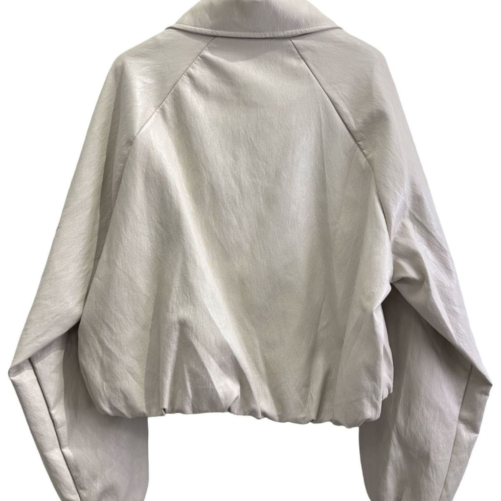 Torino Faux Leather Bomber Jacket
